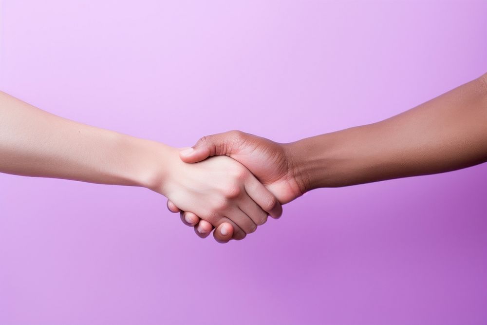 Holding hands finger purple togetherness. AI generated Image by rawpixel.