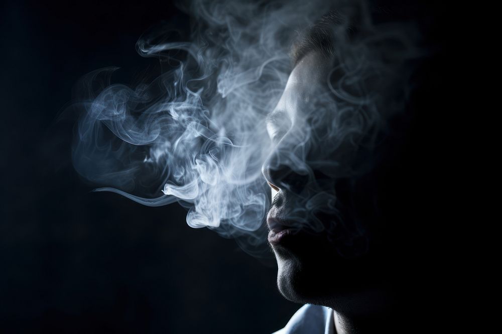 Smoking smoke contemplation spirituality. AI generated Image by rawpixel.