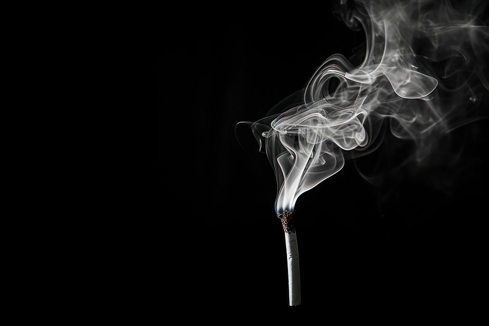 Smoking smoke monochrome fragility. AI generated Image by rawpixel.