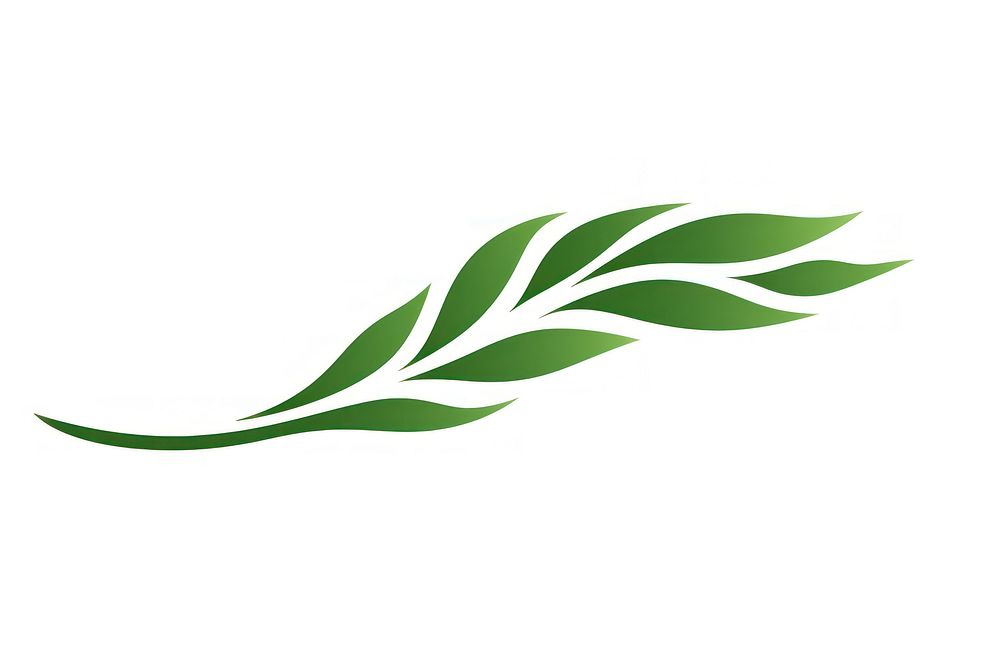 Green leaf stroke outline plant logo symbol. AI generated Image by rawpixel.