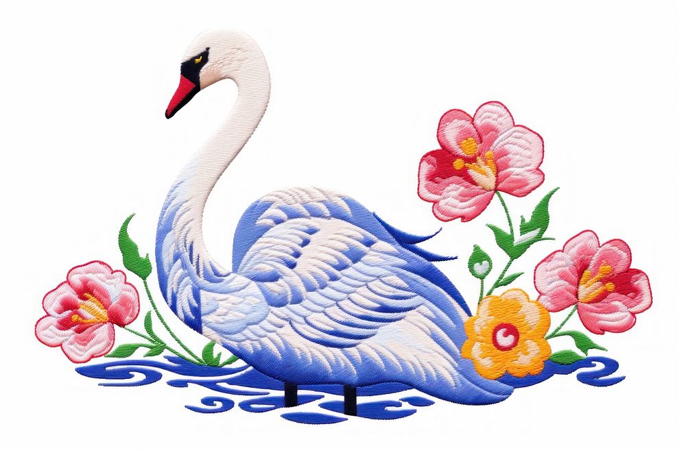 Swan pattern animal white. AI generated Image by rawpixel.