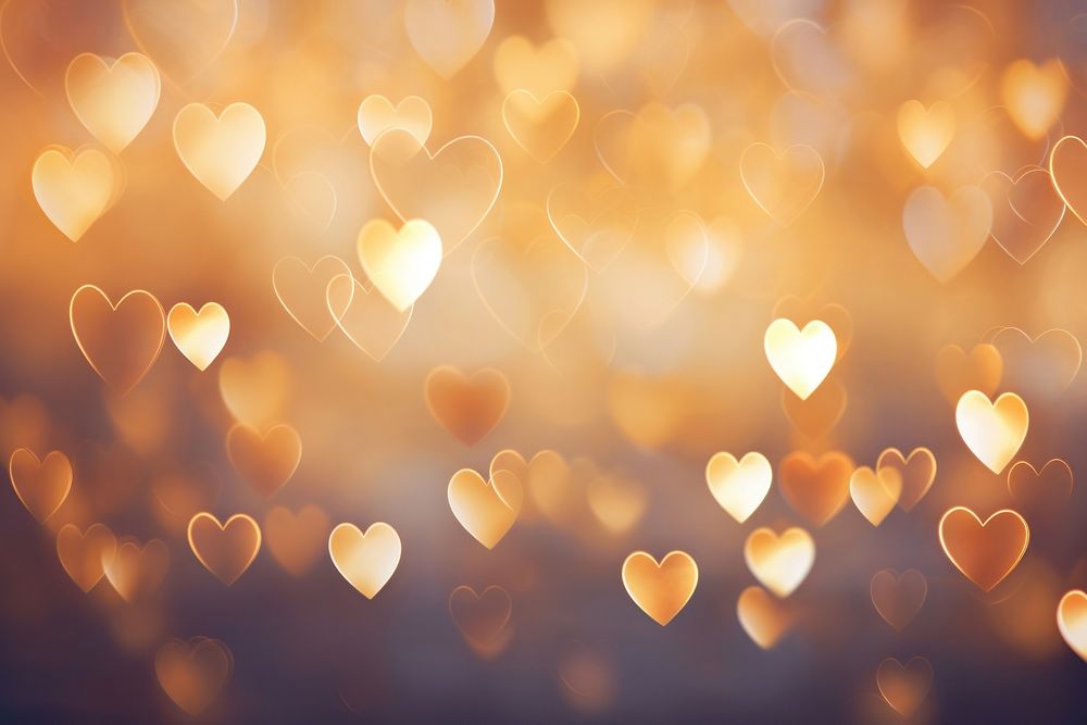 Heart pattern bokeh effect background backgrounds nature light. AI generated Image by rawpixel.