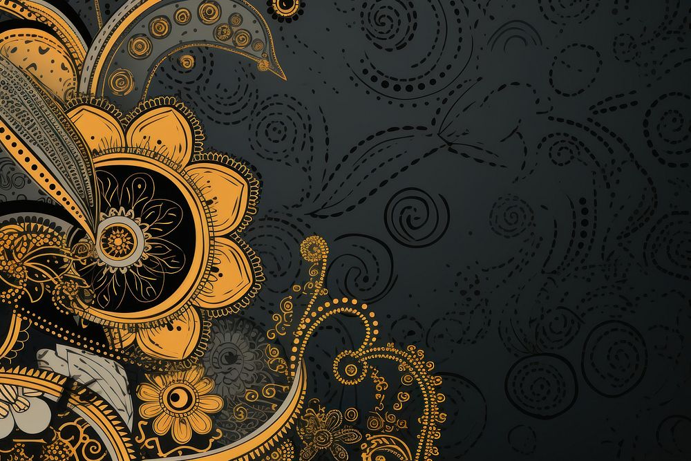 Henna backgrounds pattern creativity. AI generated Image by rawpixel.