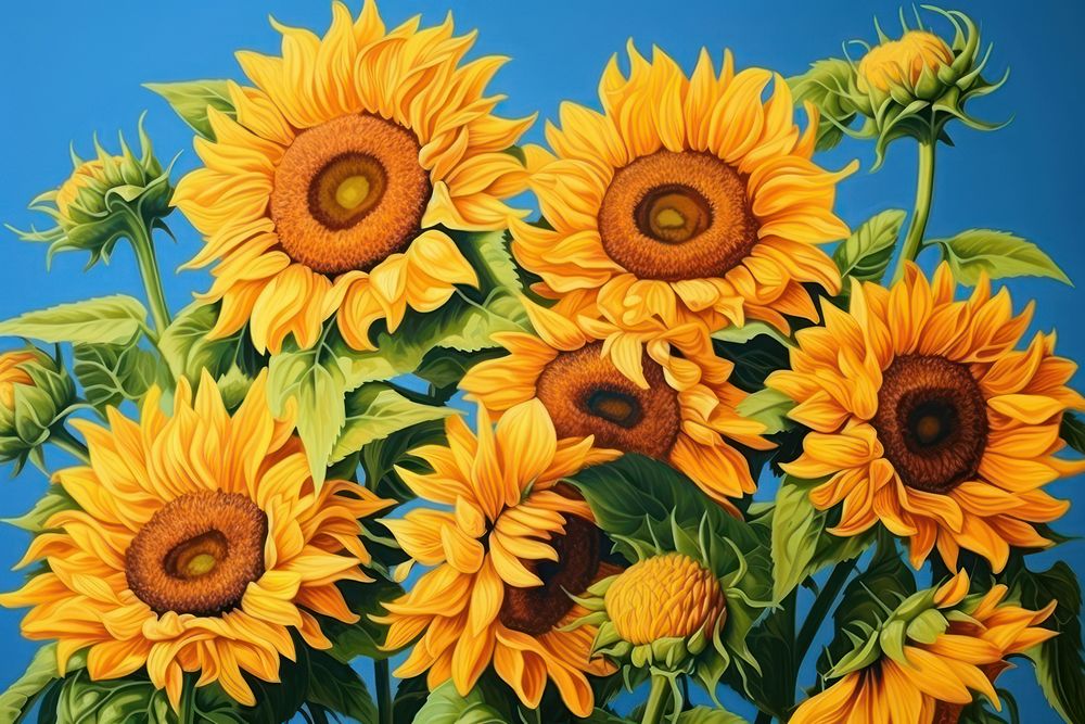 Sun flowers backgrounds sunflower outdoors. AI generated Image by rawpixel.