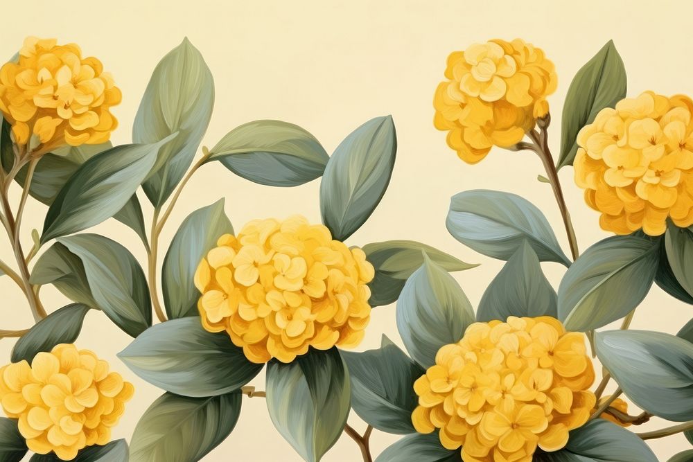 Yellow flower painting pattern plant. AI generated Image by rawpixel.