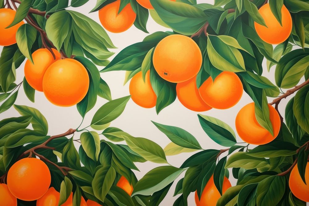 Orange backgrounds grapefruit painting. AI generated Image by rawpixel.