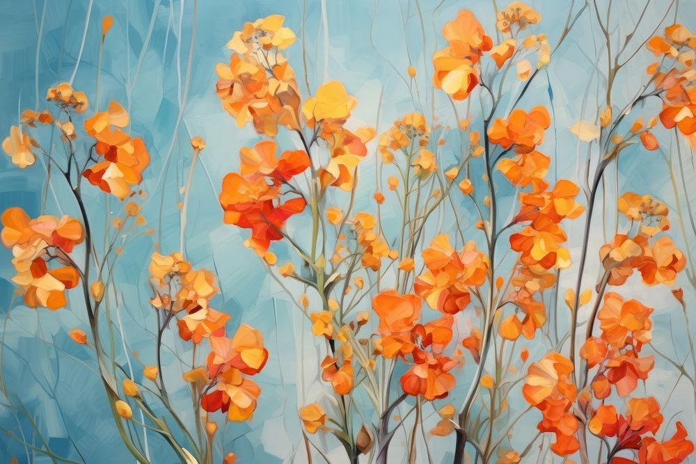 Wild flower painting backgrounds plant. 