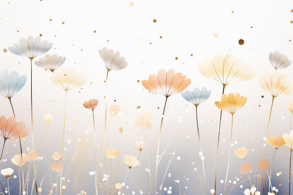 Minimal flowers shape pattern bokeh effect background backgrounds outdoors nature. AI generated Image by rawpixel.
