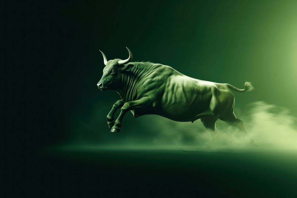 Bull Run Euphoria livestock wildlife animal. AI generated Image by rawpixel.