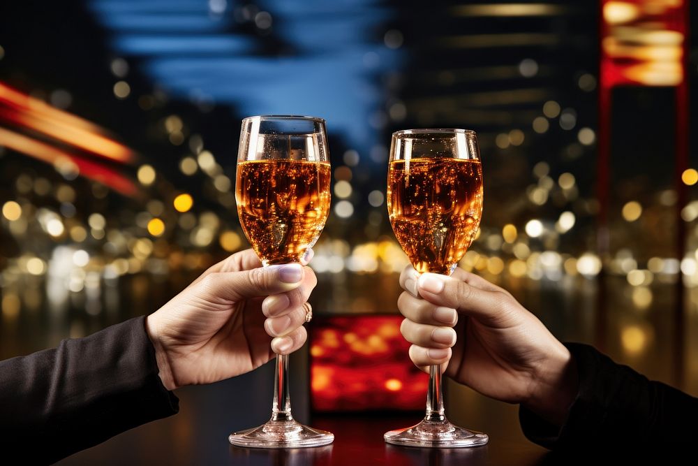 Sparkling Celebration glass celebration champagne. AI generated Image by rawpixel.