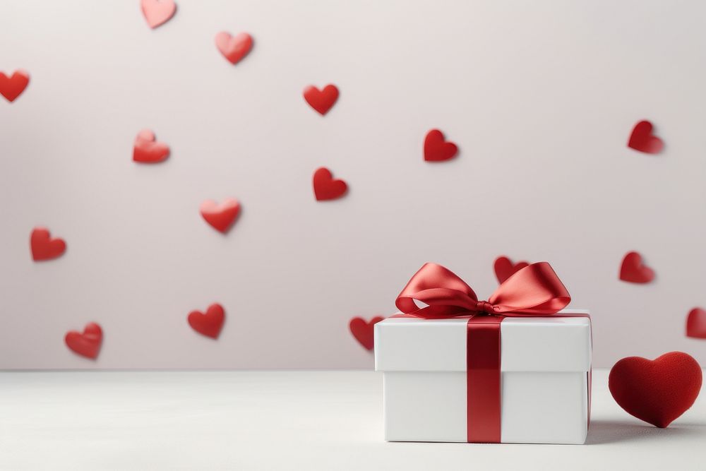 Valentines gift box red. AI generated Image by rawpixel.