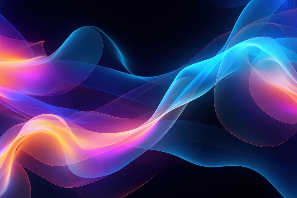 Neon squiggles backgrounds abstract pattern. AI generated Image by rawpixel.