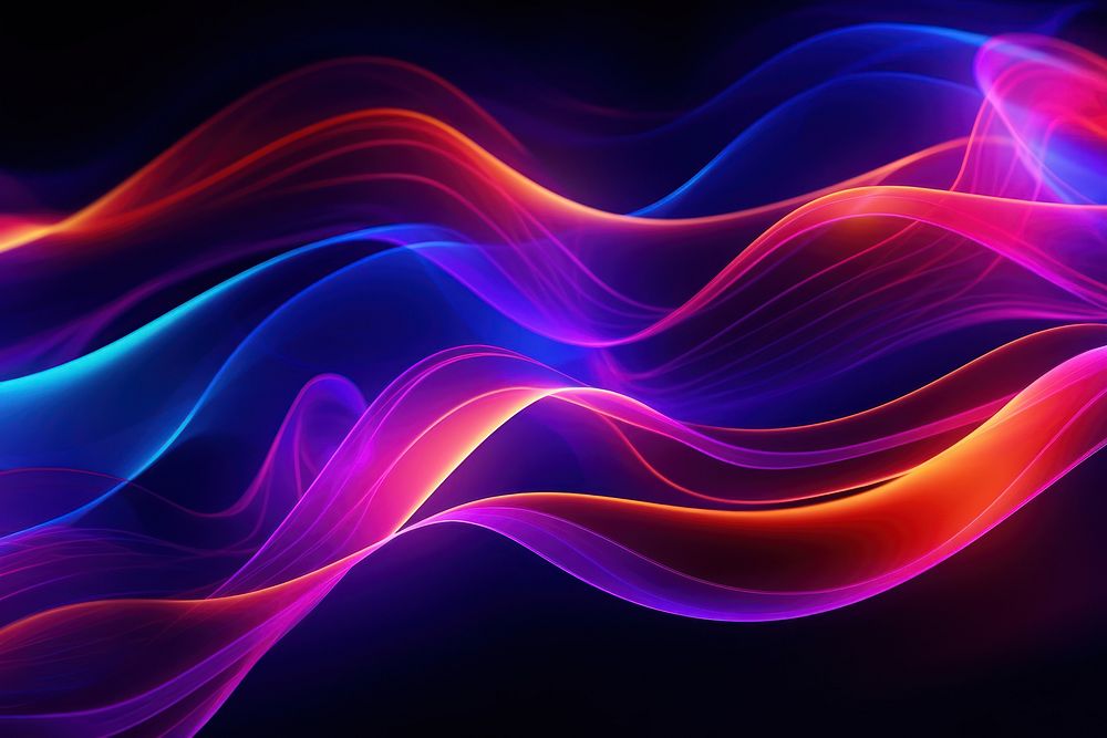 Neon squiggles backgrounds abstract pattern. AI generated Image by rawpixel.