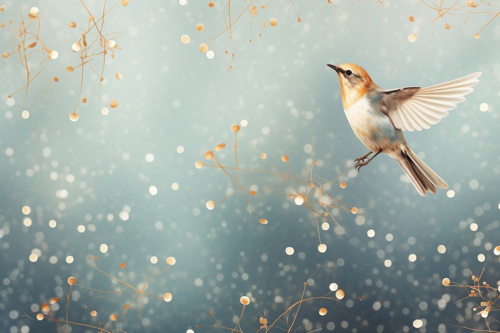 Bird pattern bokeh effect background outdoors nature animal. AI generated Image by rawpixel.