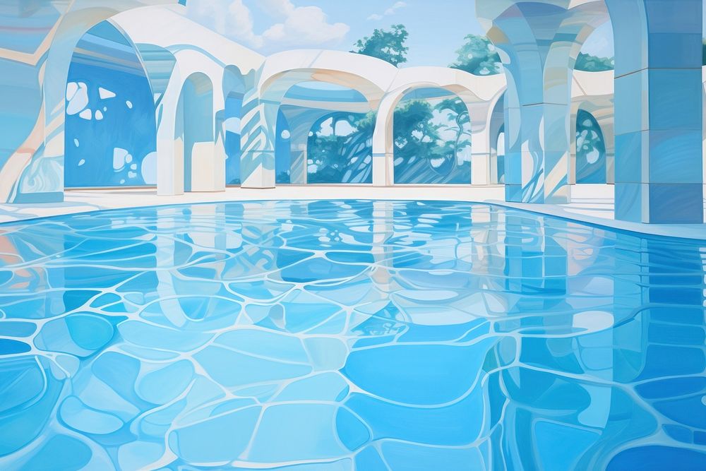Aesthetic swimming pool background architecture outdoors resort. AI generated Image by rawpixel.