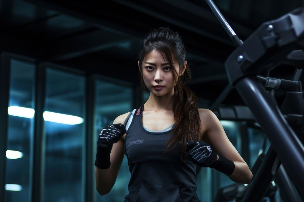 Korean female gym fitness sports. AI generated Image by rawpixel.