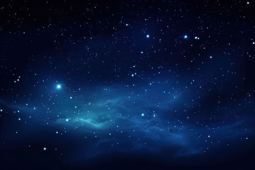 Dark blue space with stars backgrounds astronomy outdoors. 