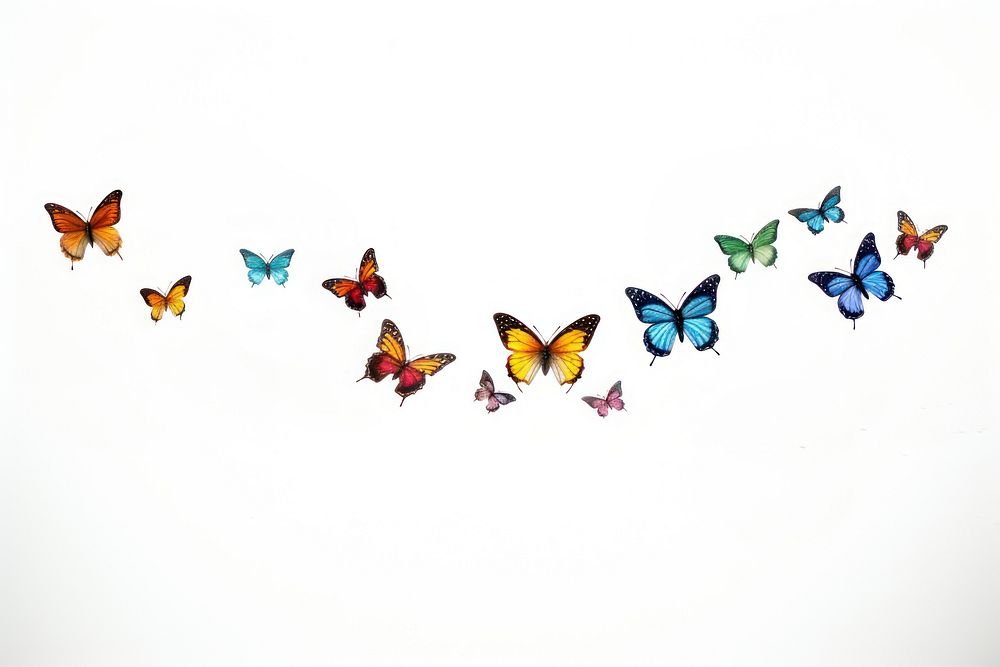 Butteflies flying butterfly animal. AI generated Image by rawpixel.