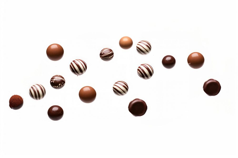Chocolates food white background confectionery. AI generated Image by rawpixel.