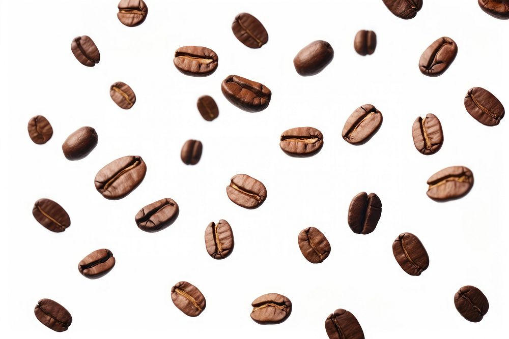 Coffee beans backgrounds white background freshness. AI generated Image by rawpixel.