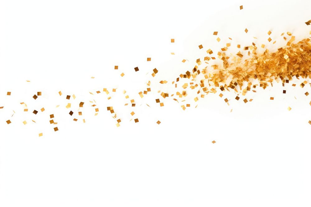 Golden confettis backgrounds white background splattered. AI generated Image by rawpixel.