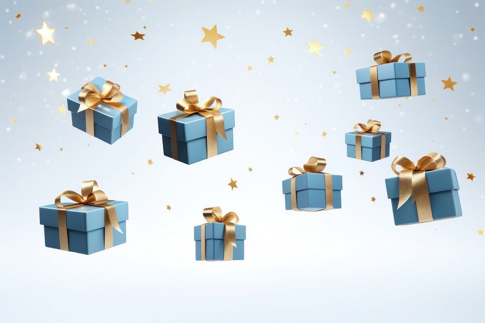 5 gift boxes celebration anniversary decoration. AI generated Image by rawpixel.