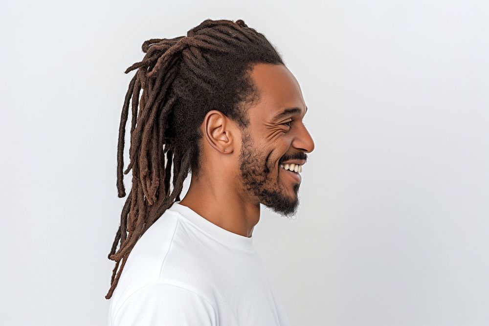 Happy African man with dreadlocks adult smile face. AI generated Image by rawpixel.