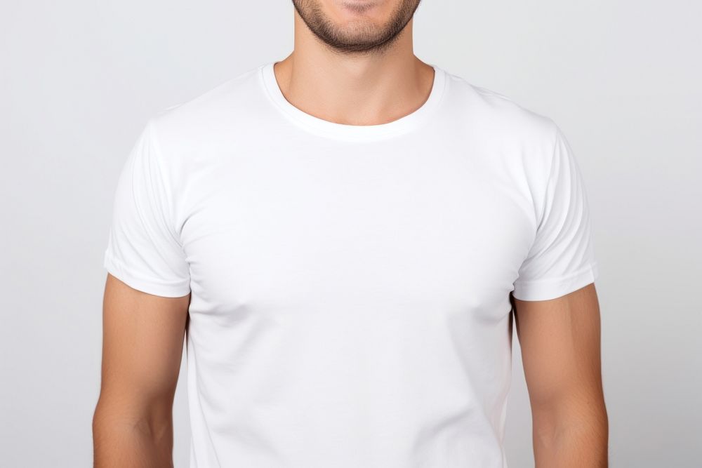 Happy western man t-shirt sleeve white. AI generated Image by rawpixel.
