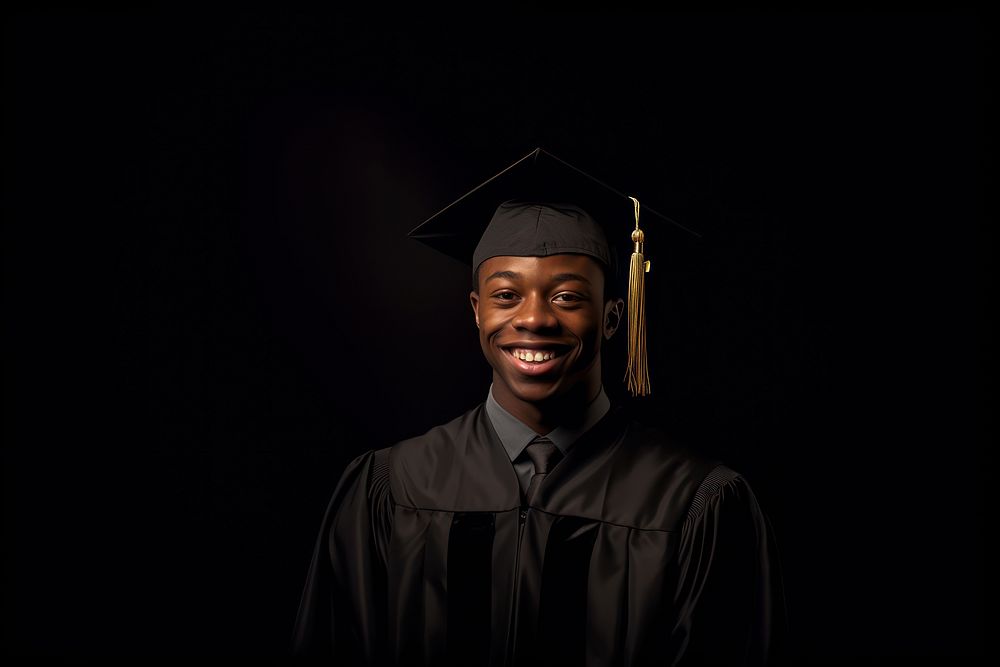 Smiling african american college student graduation smile black. AI generated Image by rawpixel.