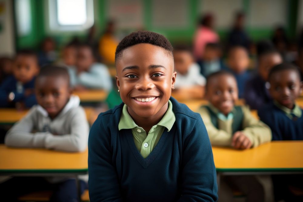 Smiling black people student architecture classroom school. AI generated Image by rawpixel.