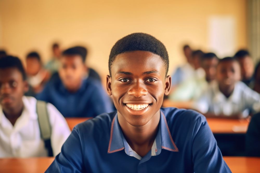 Smiling black people teenage student classroom smile adolescence. AI generated Image by rawpixel.