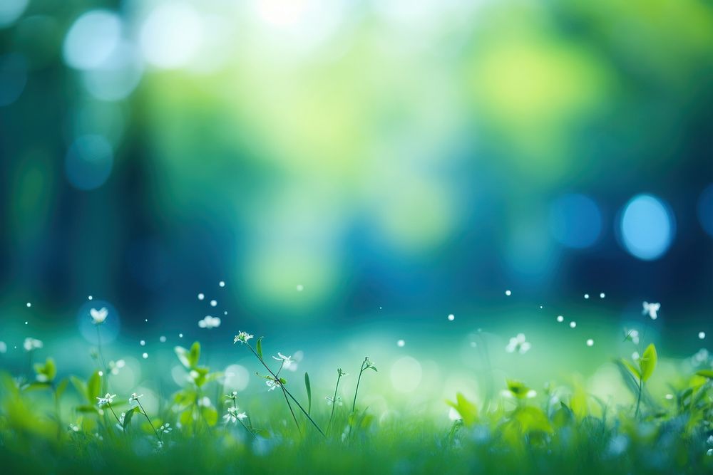 Spring green bokeh background backgrounds landscape sunlight. AI generated Image by rawpixel.
