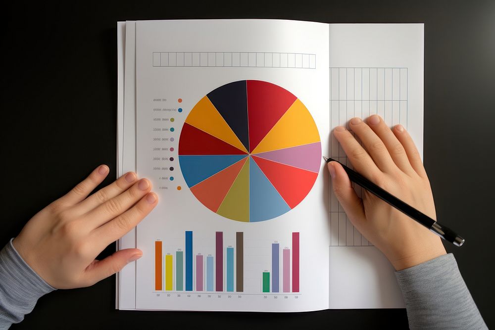 Filling out a sheet of report chart graph hand. AI generated Image by rawpixel.