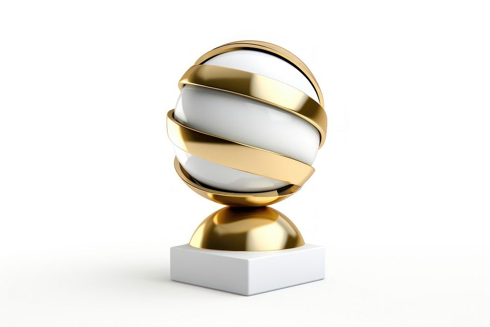 Trophy sphere white sculpture. AI generated Image by rawpixel.