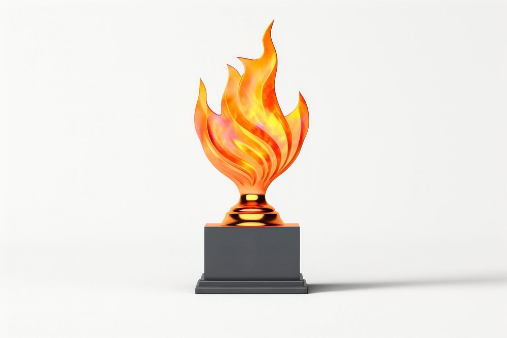 Trophy mockup fire text achievement. AI generated Image by rawpixel.