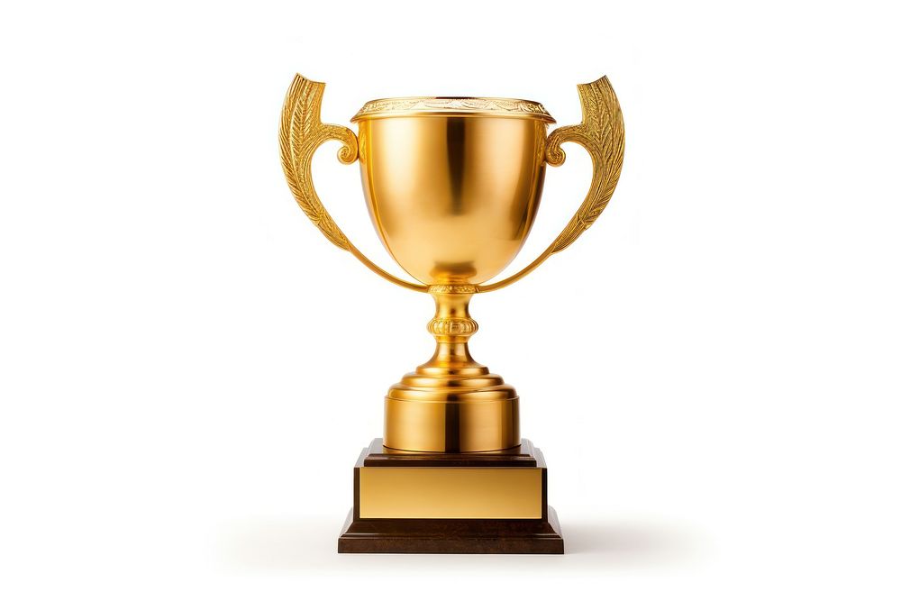 Trophy mockup Gold Textures gold. AI generated Image by rawpixel.