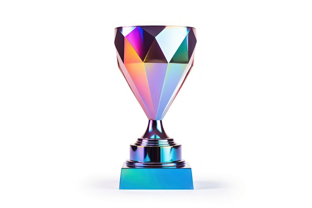 Trophy mockup Holographic Textures achievement. AI generated Image by rawpixel.