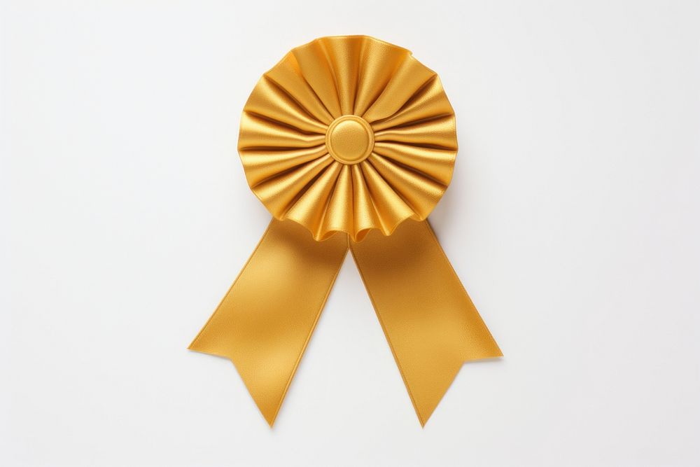 Ribbon award badge gold white background celebration. AI generated Image by rawpixel.