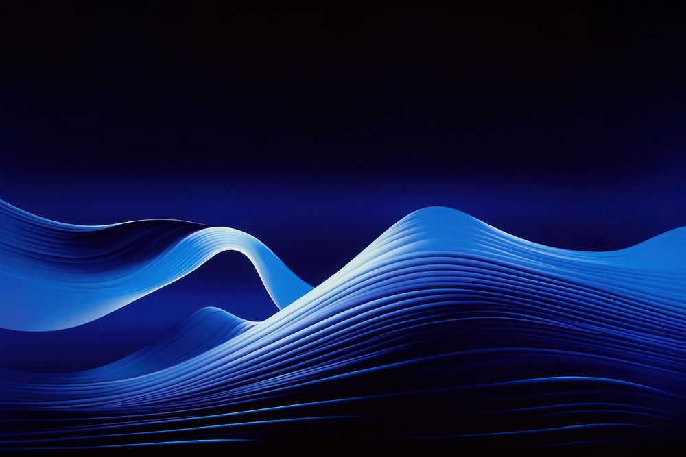 Abstract blue wave background backgrounds light art. AI generated Image by rawpixel.