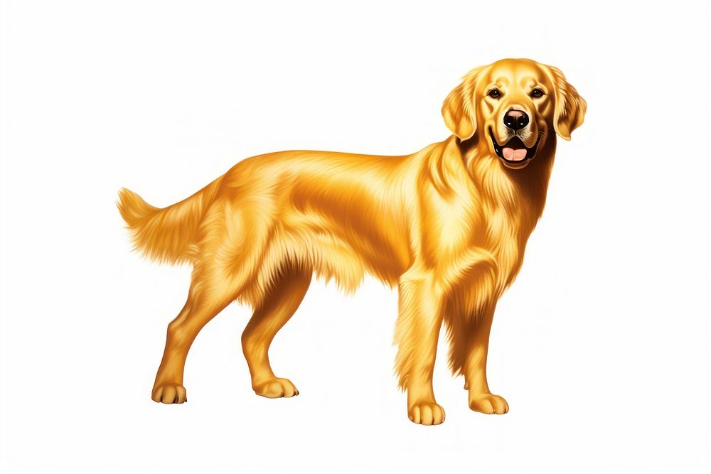 Golden Retriever dog retriever animal mammal. AI generated Image by rawpixel.