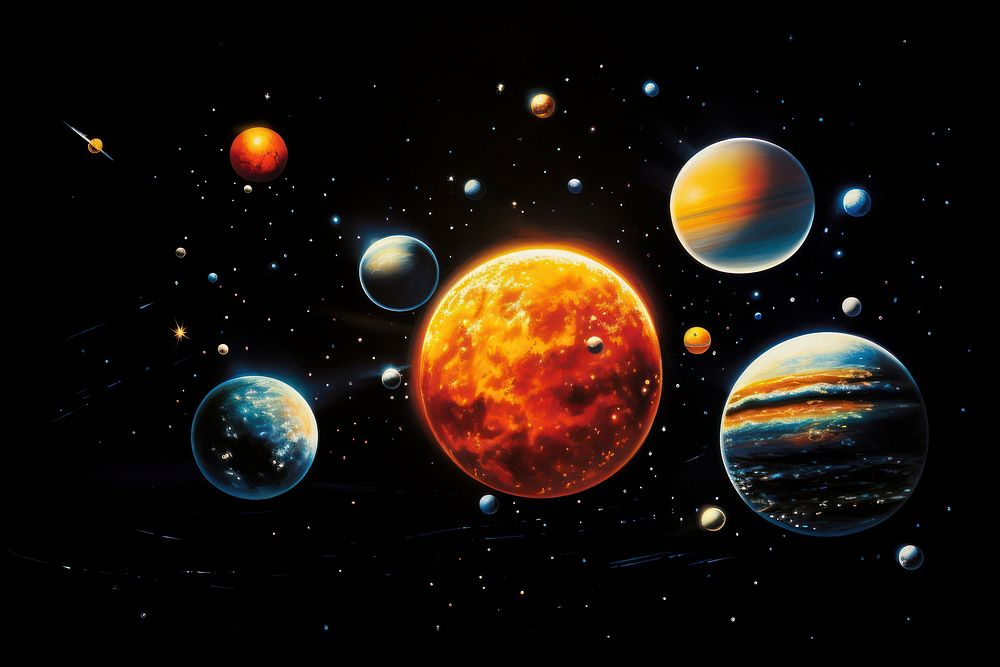 Solar system astronomy universe planet. AI generated Image by rawpixel.