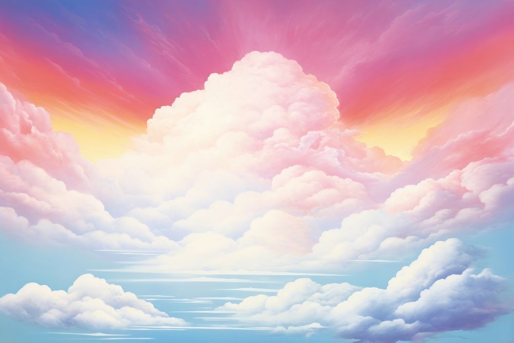 Nacreous clouds backgrounds outdoors nature. AI generated Image by rawpixel.