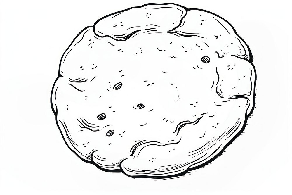 Cookie sketch drawing food. AI generated Image by rawpixel.