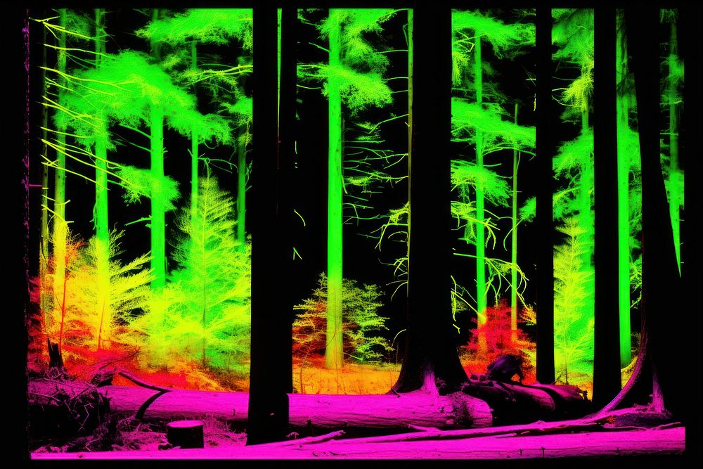 Forest woodland outdoors glowing. AI generated Image by rawpixel.