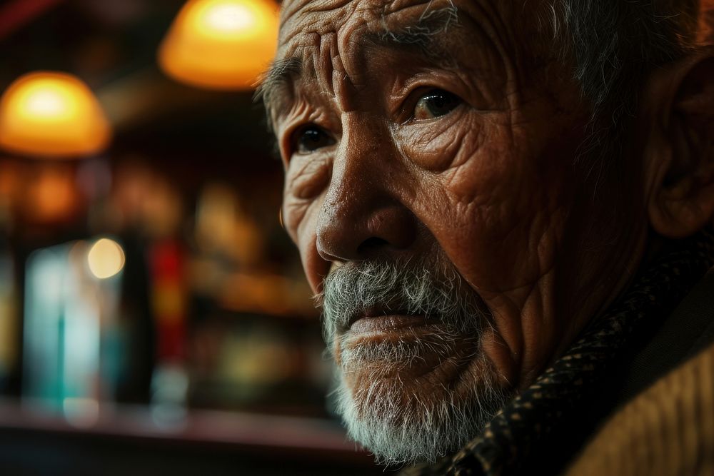 Old man drinking photography portrait adult. AI generated Image by rawpixel.