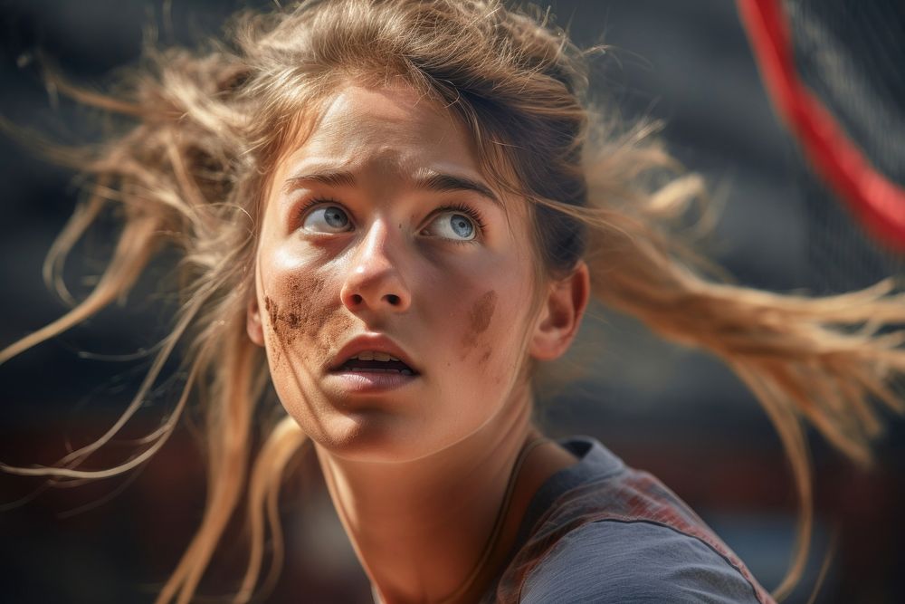 A female playing Volleyball photography portrait sports. AI generated Image by rawpixel.