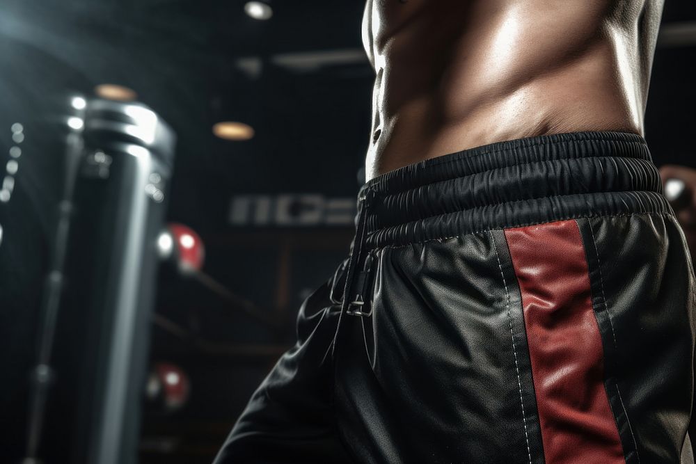 Male boxing punching bag motion adult determination. AI generated Image by rawpixel.
