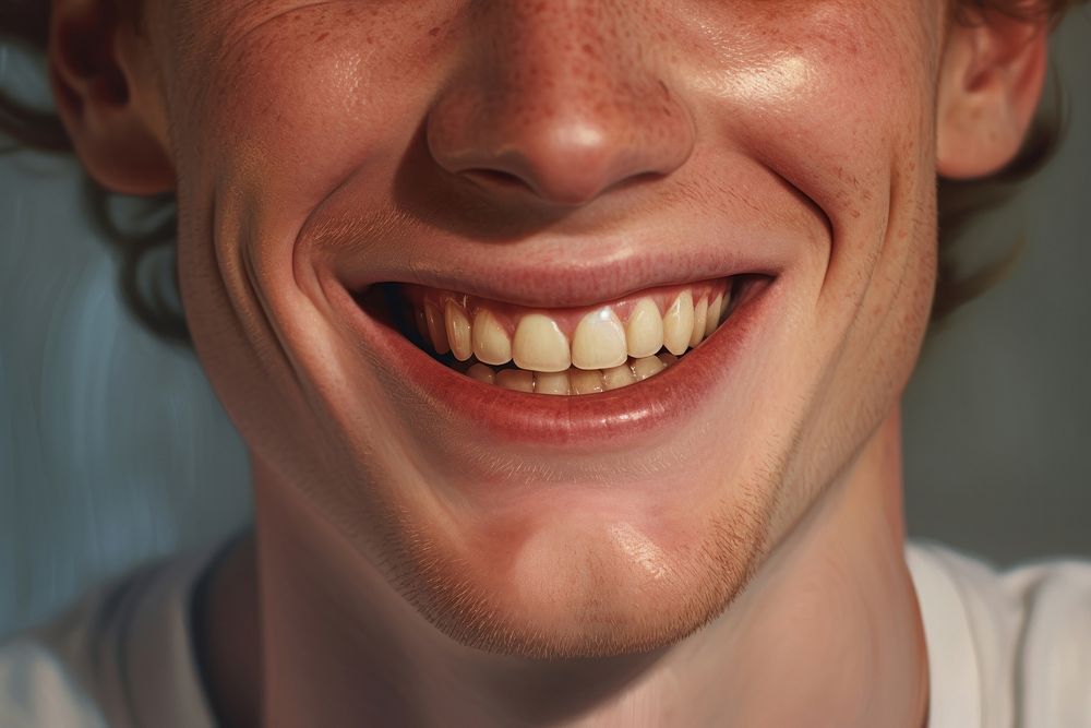 Male smiling teeth smile skin. AI generated Image by rawpixel.