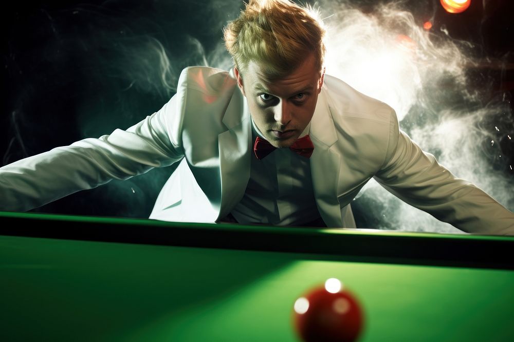 English male playing snooker sports motion adult. AI generated Image by rawpixel.