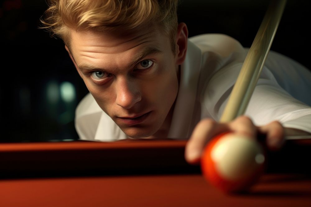 English male see snooker table sports photography portrait. AI generated Image by rawpixel.